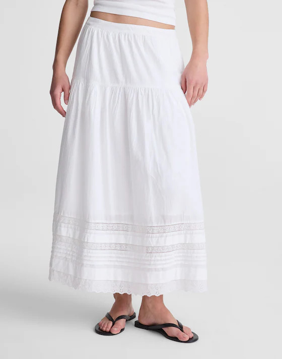 Pintucked Midi Skirt | Madewell