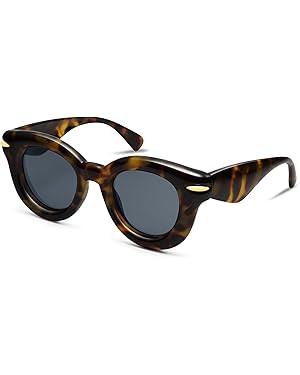 Appassal Chunky Round Sunglasses for Women Men Trendy Puffy Thick Inflated Shades AP3695 | Amazon (US)