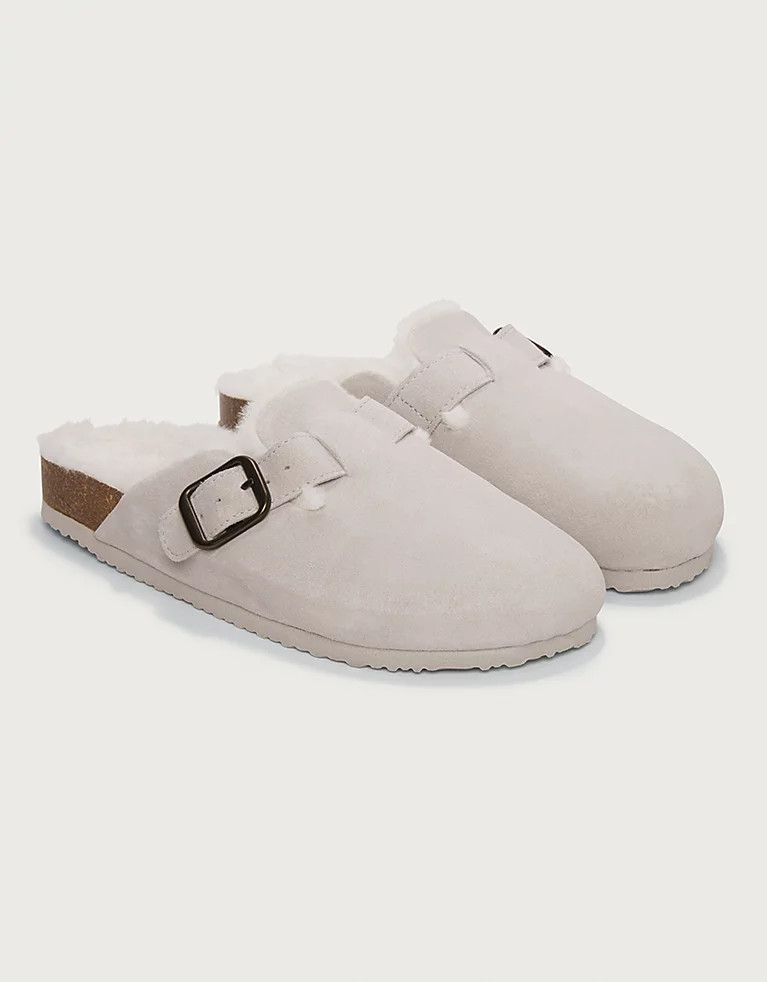 Suede Corkbed Mule Slippers | Slippers, Socks & Sleep Accessories | The  White Company | The White Company UK & ROW
