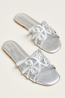 Maeve Logo Slide Sandals | Anthropologie (US)