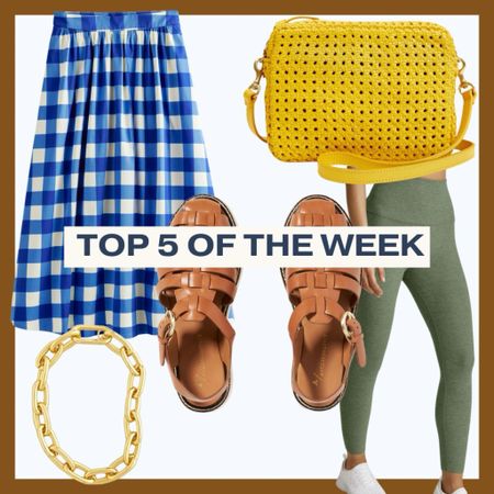 Best sellers this week - Boden check modi skirt, yellow woven crossbody bag, JCrew chunky gold necklace, Anthropologie fisherman sandals, beyond yoga leggings

See more everyday casual outfits over on CLAIRELATELY.com



#LTKFindsUnder100 #LTKStyleTip #LTKSeasonal