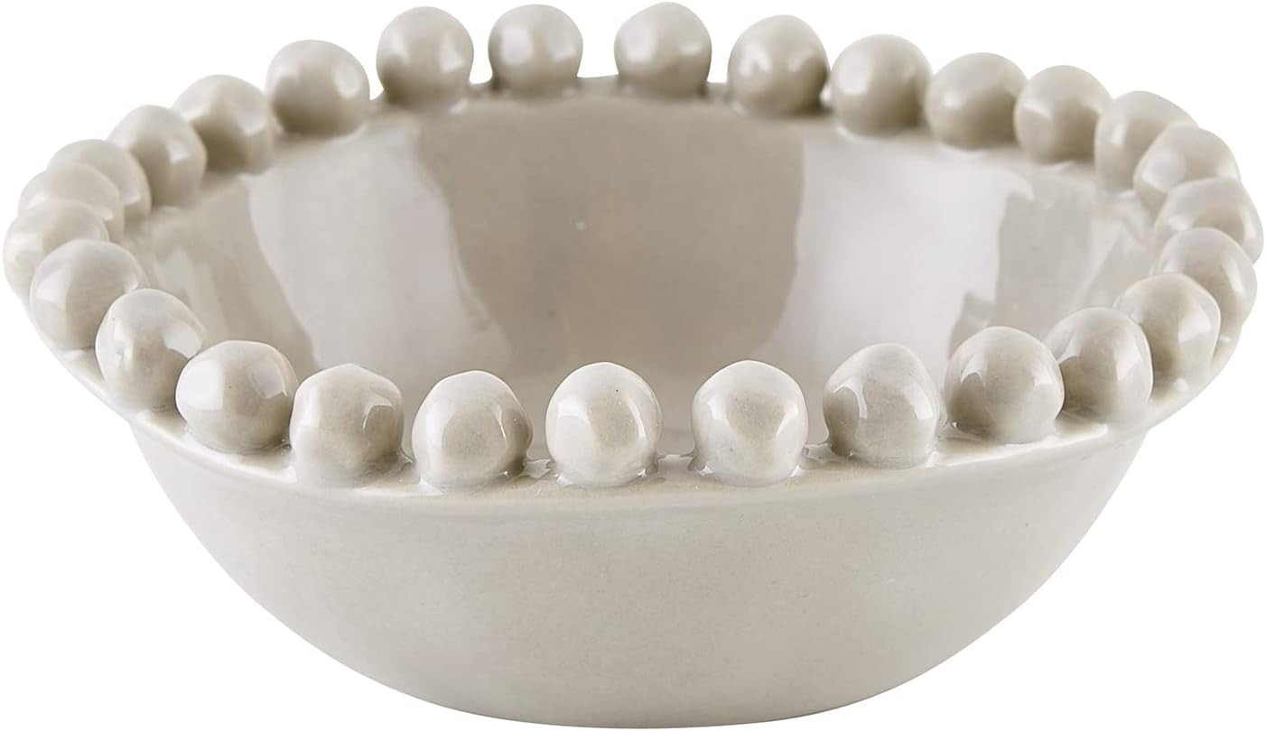 Santa Barbara Design Studio Table Sugar Beaded Ceramic Bowl, Small, Grey | Amazon (US)