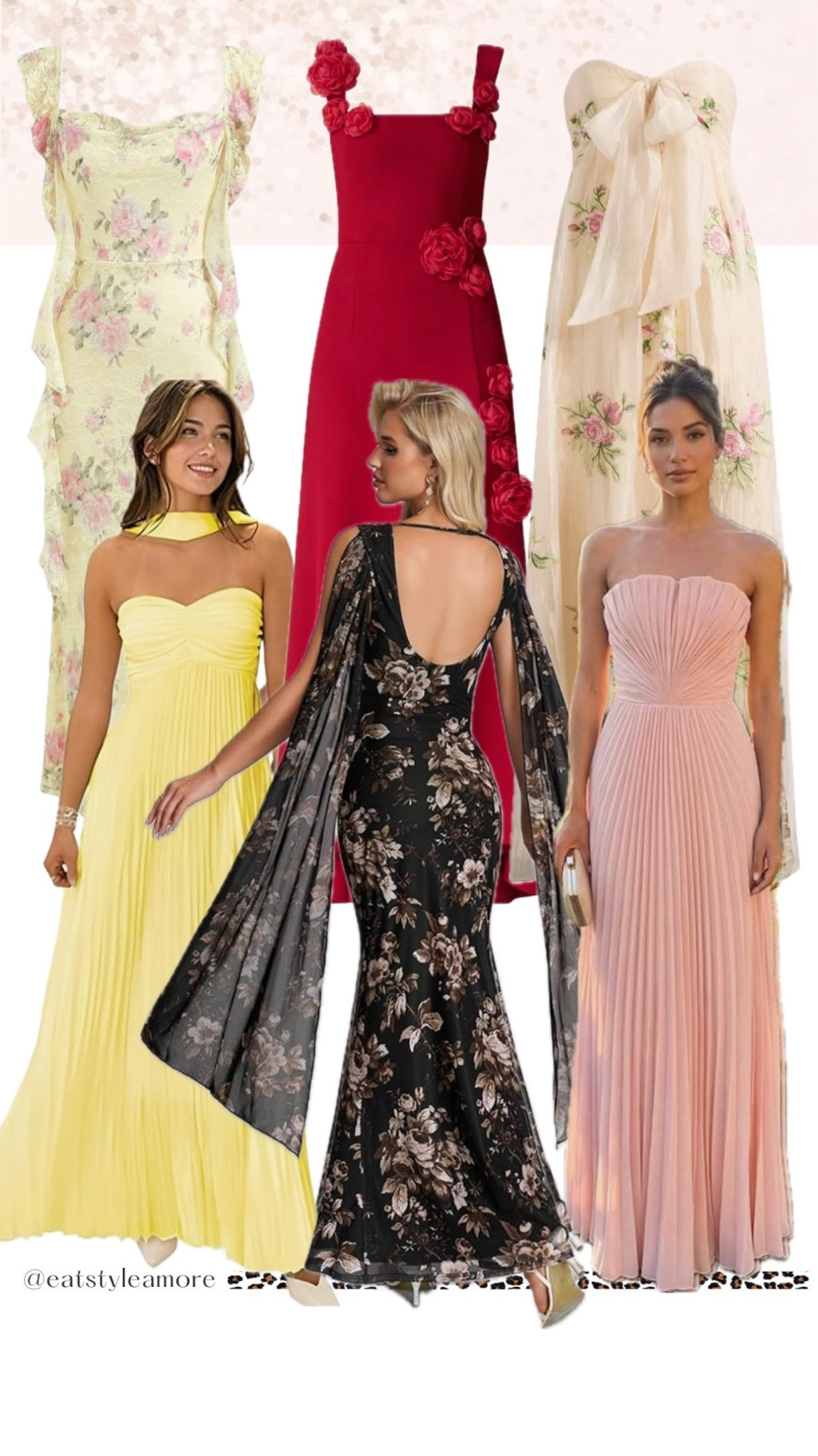 Capes and long scarf formal gowns. Spring summer wedding guest dresses.

#LTKWedding