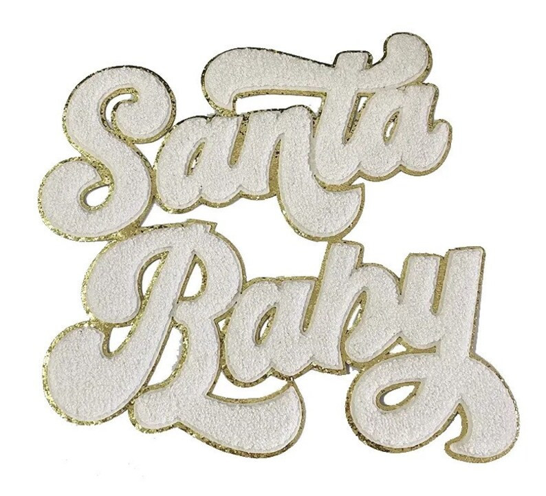 Santa Baby Iron on Patch Christmas Iron on Chenille Patch - Etsy | Etsy (US)
