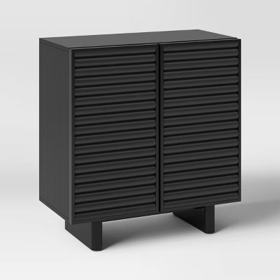 2 Door Fluted Accent Cabinet Black - Threshold™ | Target