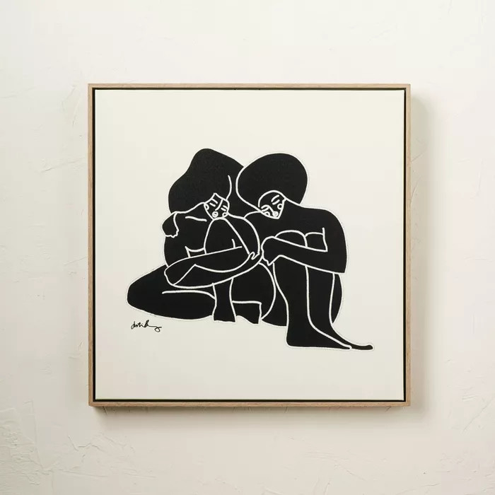 20" x 20" People Outline Framed Wall Canvas - Opalhouse™ designed with Jungalow™ | Target