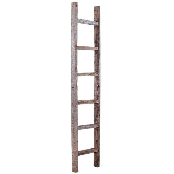 Barnwood Rustic Decorative 6 ft Ladder, Weathered Gray, 72" x 12" x 2.5" - FREE SHIPPING | Etsy (US)