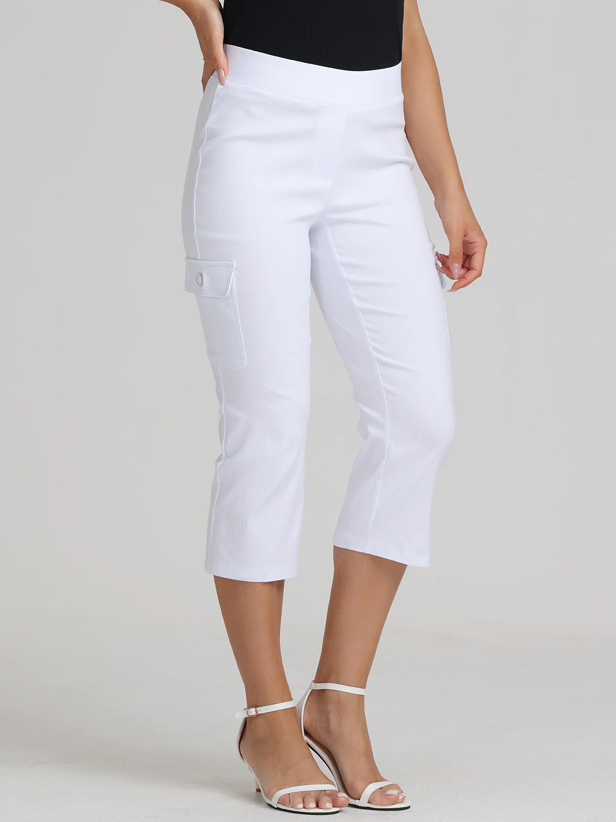 Mid-Rise Stretch Capri Pants | 89th + Madison
