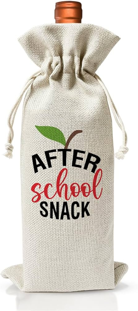 After School Snack, Teacher Appreciation Wine Bag Gift From Student, Gift Bag For Teacher Coworke... | Amazon (US)