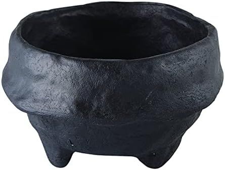Santa Barbara Design Studio Pure Design Paper Mache Footed Decorative Bowl, Small, Black | Amazon (US)