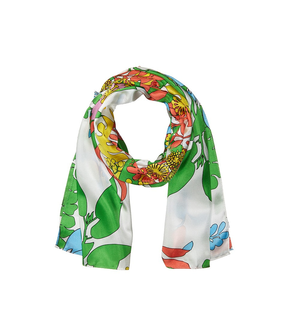Echo Design - Alonnah Floral Silk Scarf (Bright White) Scarves | Zappos