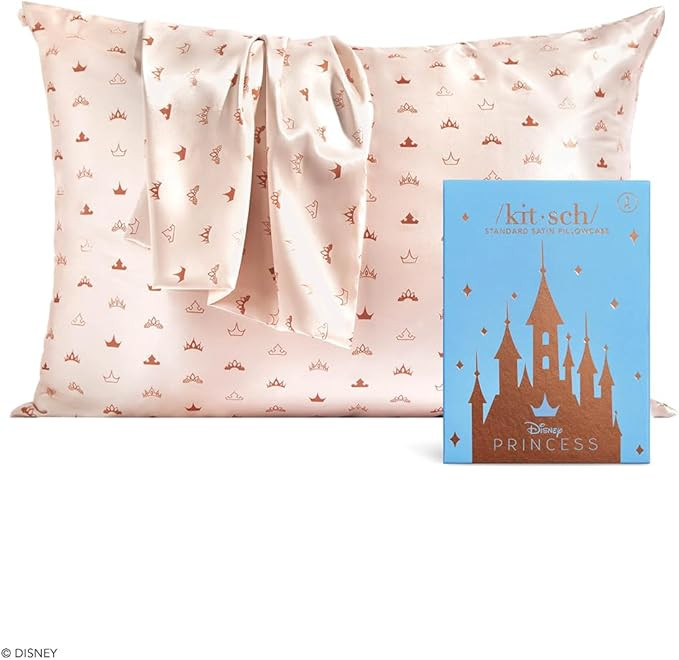 Kitsch x Disney Satin Pillowcase with Zipper for Hair & Skin, Softer Than Silk Pillow Cases Queen... | Amazon (US)