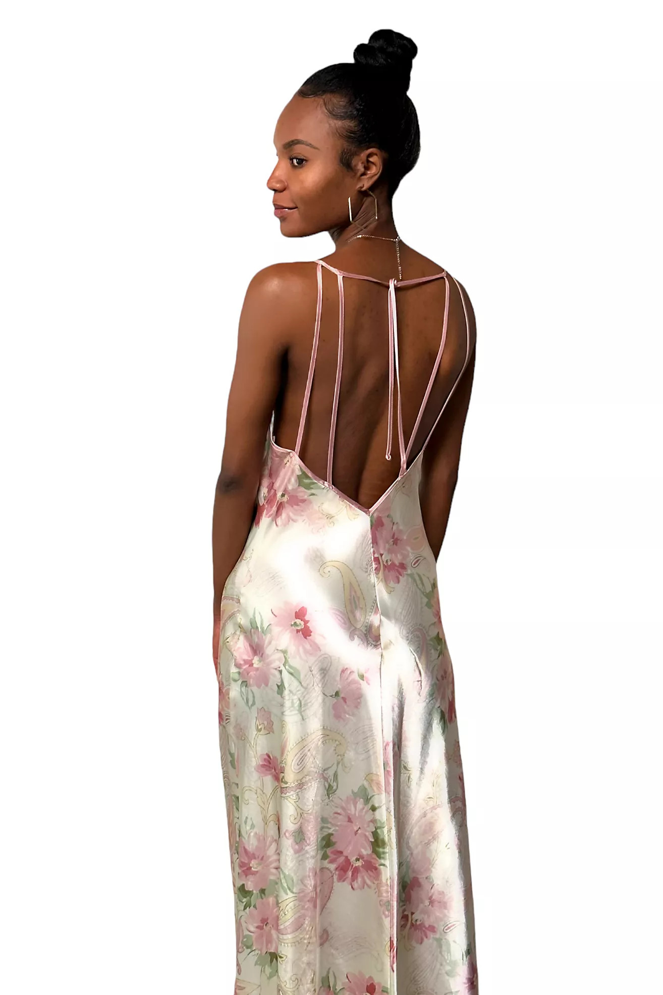 Vintage 1990's Paisley Satin Slip Dress Selected By Afterlife Boutique | Free People (Global - UK&FR Excluded)