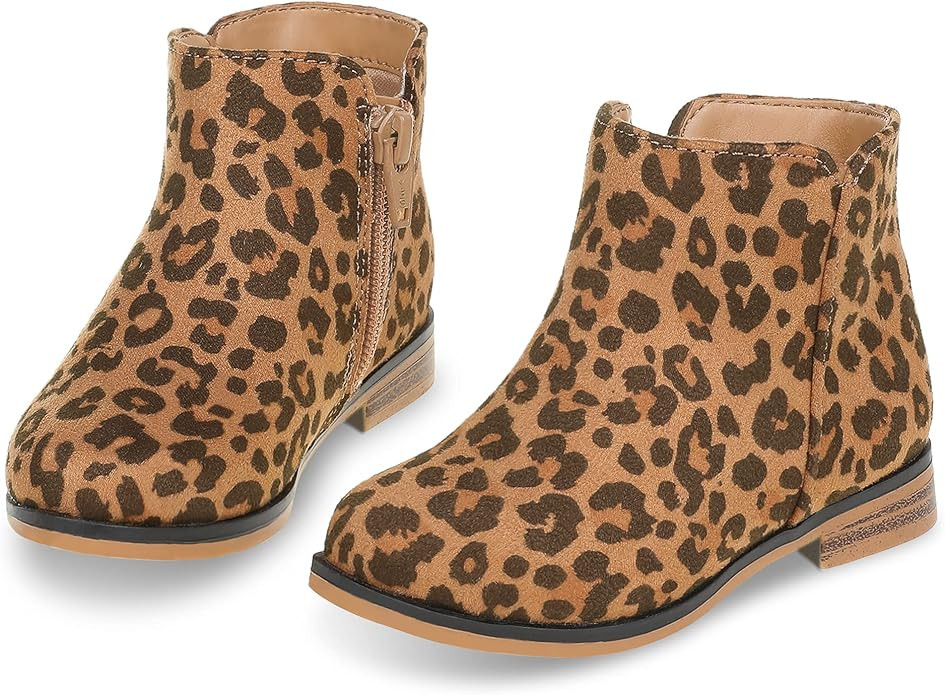 Fupoia Girls Boots Side Zipper Ankle Booties for Girls Toddler Little Kid | Amazon (US)