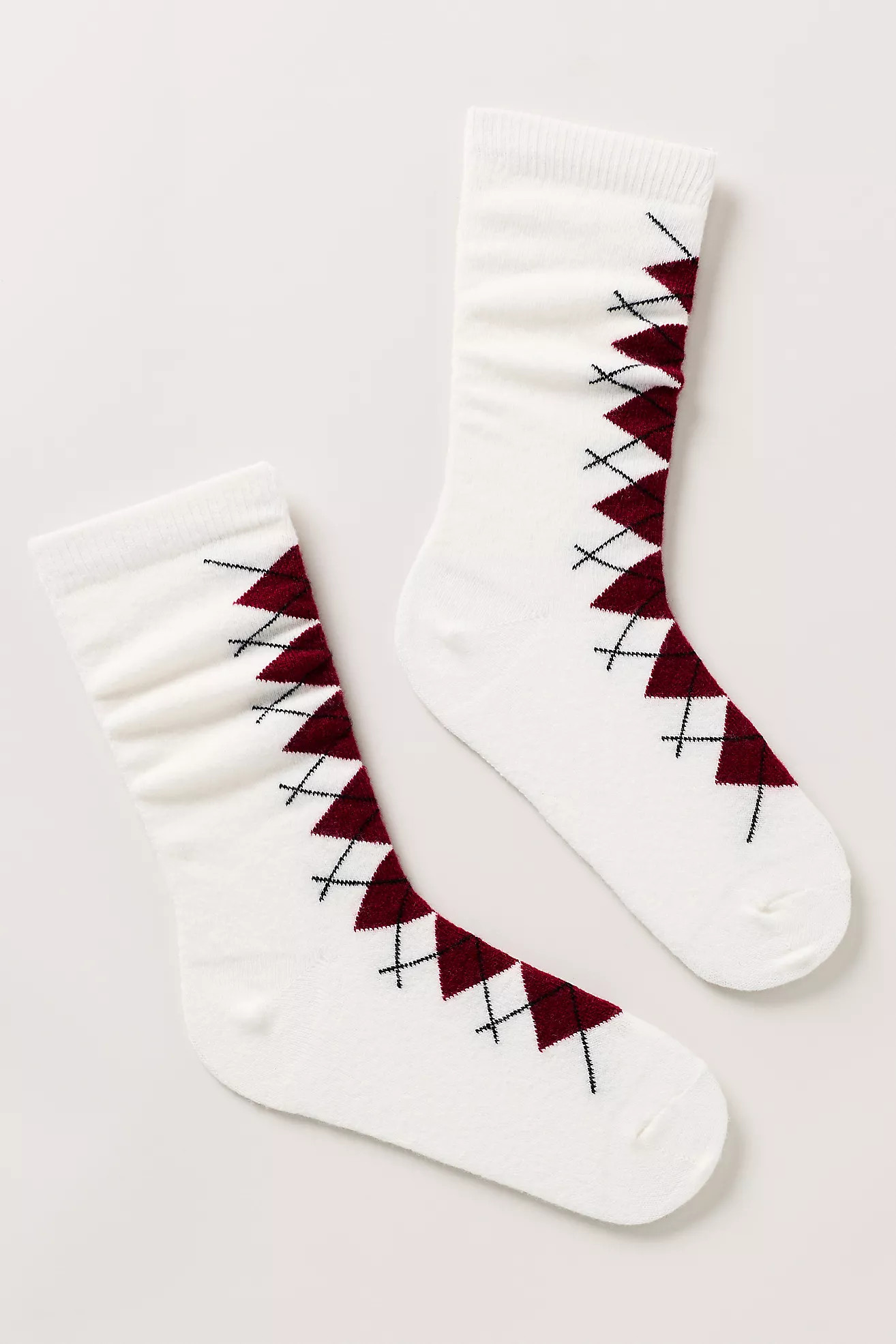 Cozy Argyle Crew Socks | Anthropologie (US)