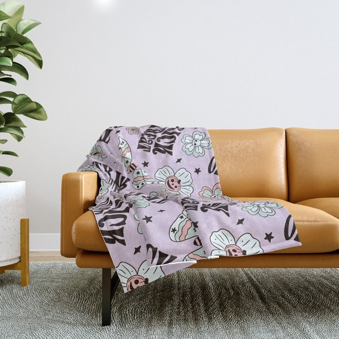 Trick or Treat Halloween Pumpkin Pattern Throw Blanket by camila | Society6
