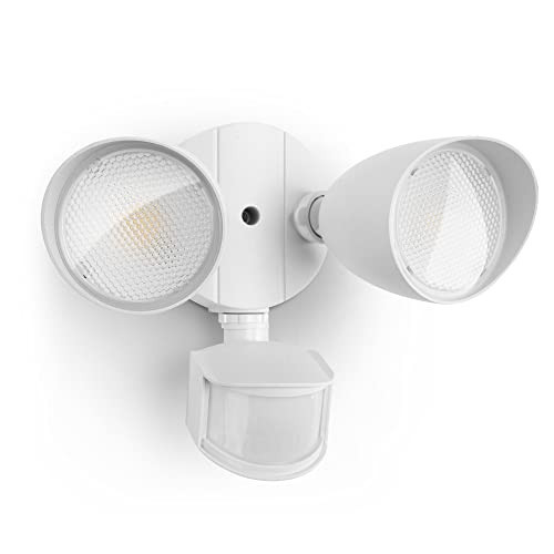 LUTEC 32W 3500 Lumen LED Security Lights Motion Sensor Light Outdoor, 5000K Daylight, IP65 Waterproof, Dusk to Dawn, Motion Detector Flood Light for Garage, Yard, Porch-White | Amazon (US)