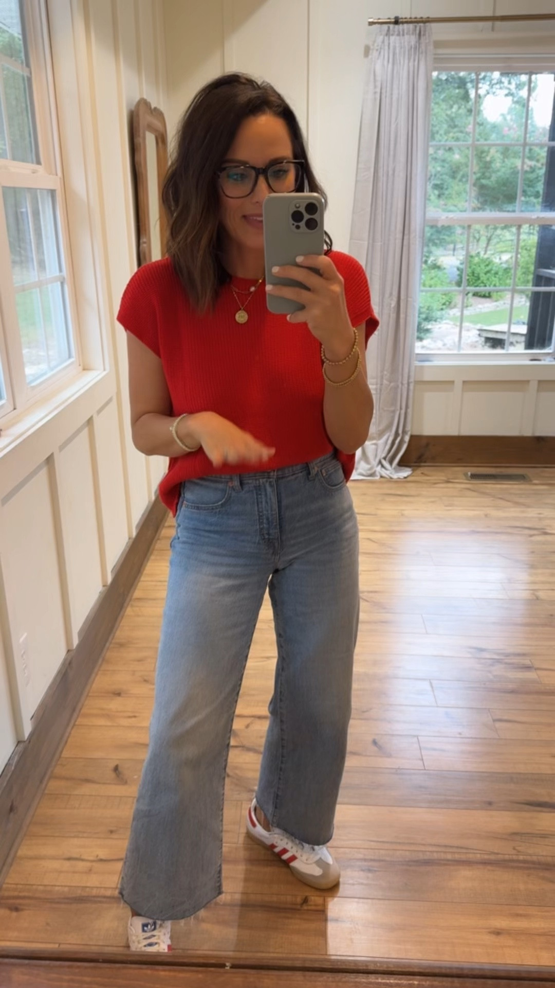 Wearing a size small in the top and 25 in jeans! Perfect for game day or early fall! 

#LTKFindsUnder50 #LTKSaleAlert #LTKVideo