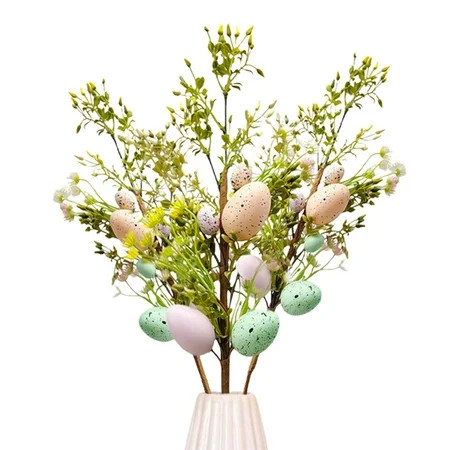 LSLJS Artificial Easter Flowers Easter Sprays With Easter Eggs And Berries Spring Floral Stems Tw... | Walmart (CA)