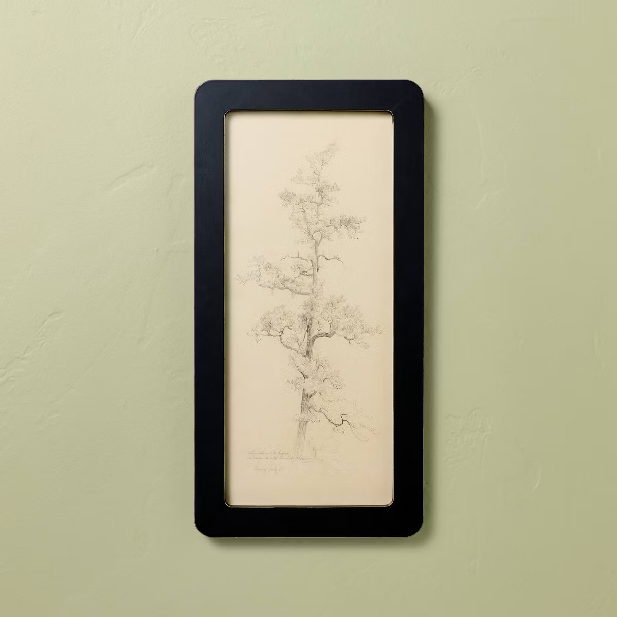 16"x8" Sketched Tree in Black Frame Wall Art - Hearth & Hand™ with Magnolia | Target