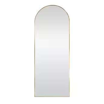 Origin 21 26-in W x 70-in H Arch Burshed Gold Framed Full Length Wall Mirror | Lowe's