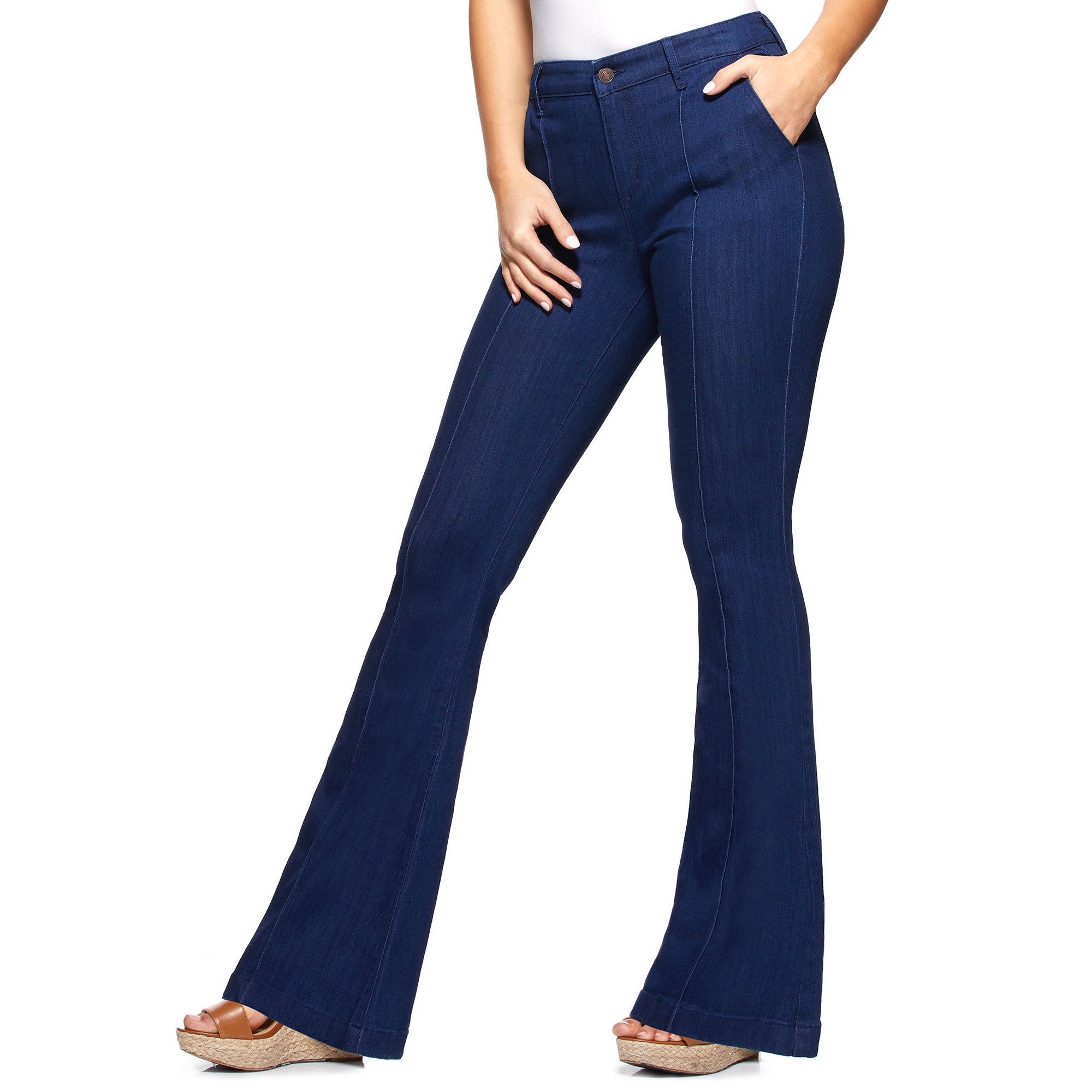 Sofia Jeans by Sofia Vergara Carmen Pintuck Trouser Jeans, Women's | Walmart (US)