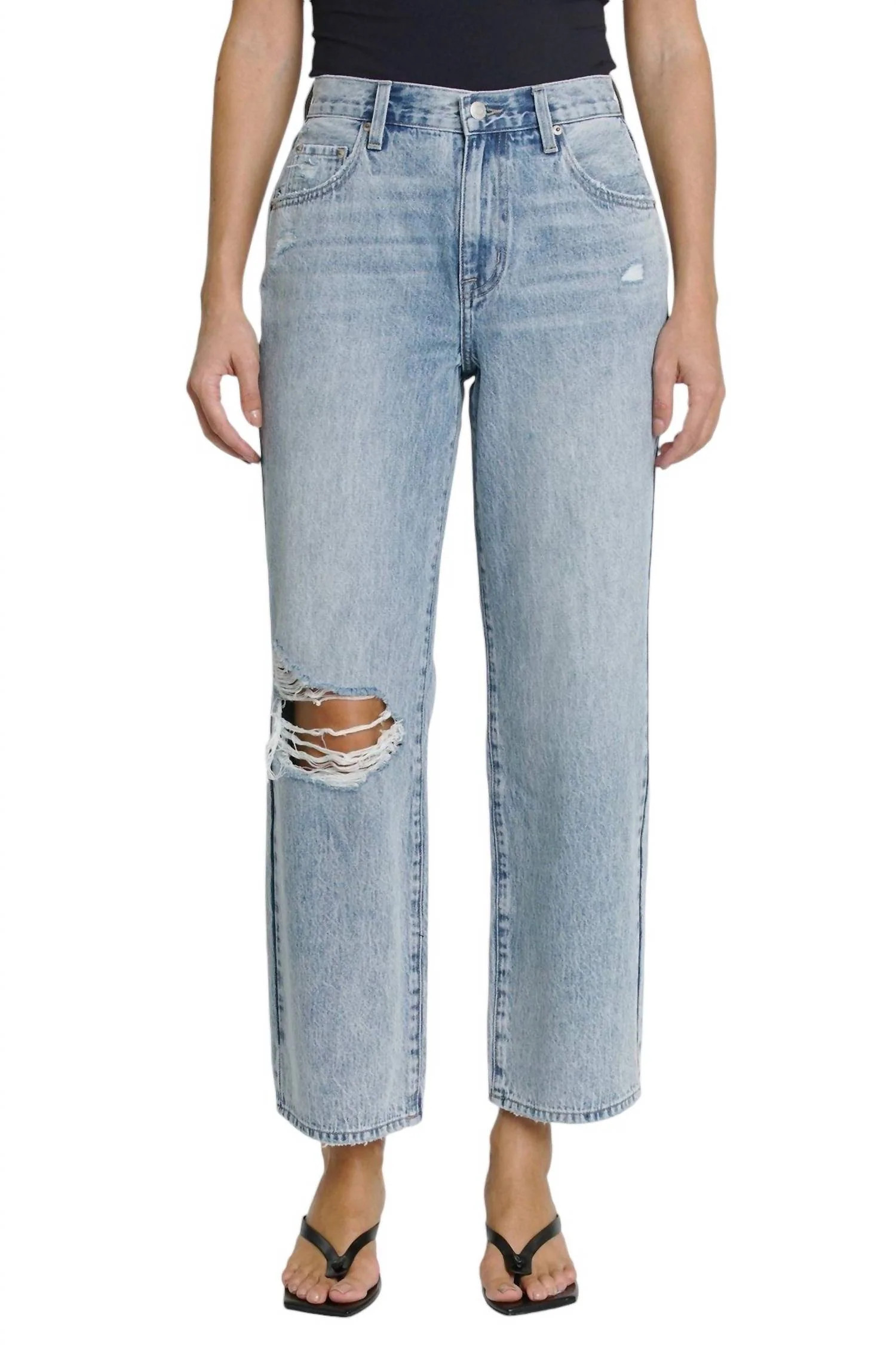 Bobbie Straight Wide Leg Jean In Skyview | Shop Simon
