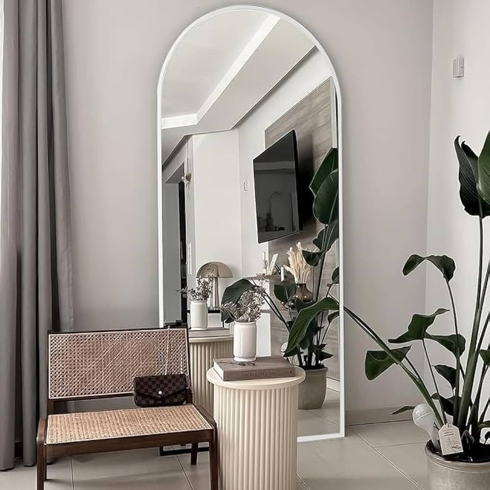 TinyTimes 70''x26'' Full Length Mirror, Large Arched Floor Mirror with Stand, Oversized Wall Mirr... | Amazon (US)