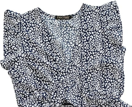 FANCYINN Womens 2 Pieces Outfits Deep V Neck Crop Top Side Slit Drawstring Wide Leg Pants Set Jumpsu | Amazon (US)