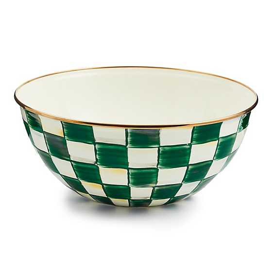 Emerald Check Large Everyday Bowl | MacKenzie-Childs