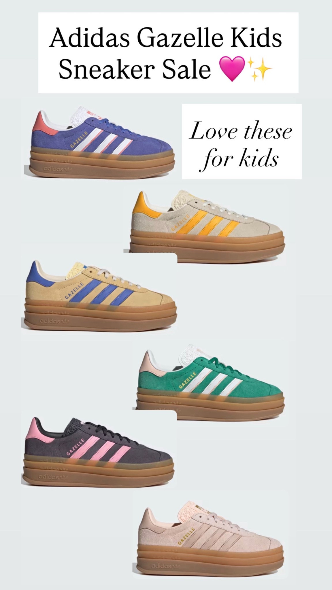 Adidas gazelle sneaker sale for girls 

#LTKKids #LTKSaleAlert