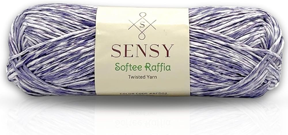 Sensy Softee Raffia Twisted Yarn, Tape Yarn, Soft Craft Yarn, 3.5 oz, 109 Yards, 100% Polyester, ... | Amazon (US)