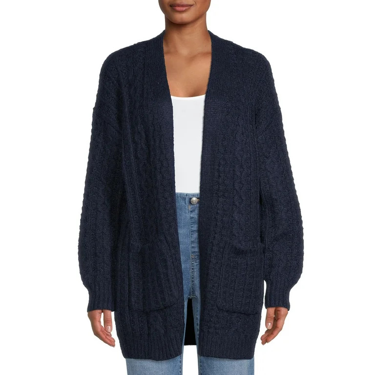 Time and Tru Women's Fashion Cable Cardigan | Walmart (US)