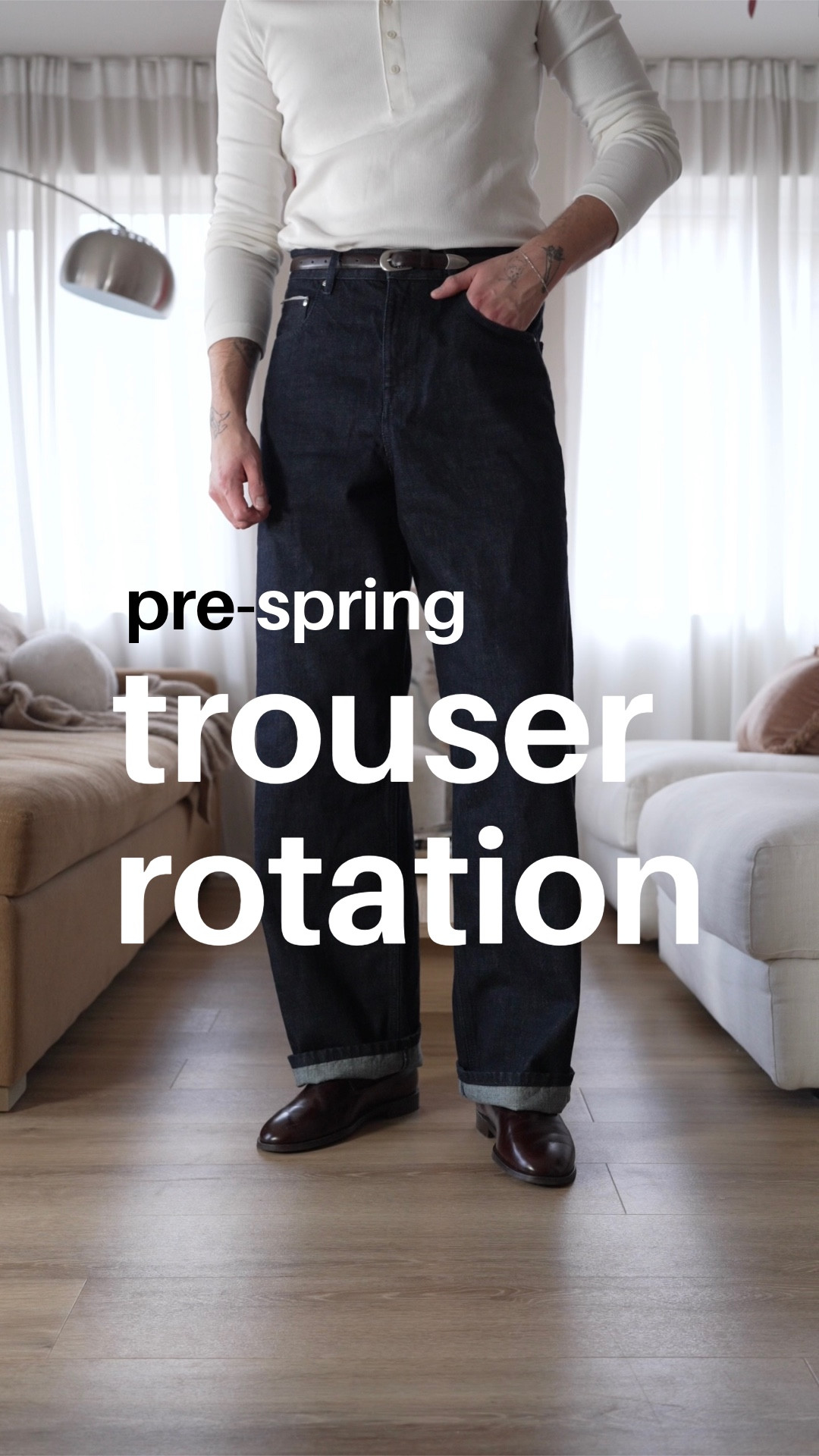 The ultimate pre-spring trouser rotation—

Urban Outfitters box pleat trousers
ASOS front pleat trousers
Weekday astro loose baggy jeans
ASOS selvedge denim baggy jeans

#LTKspring #LTKuk #LTKmens