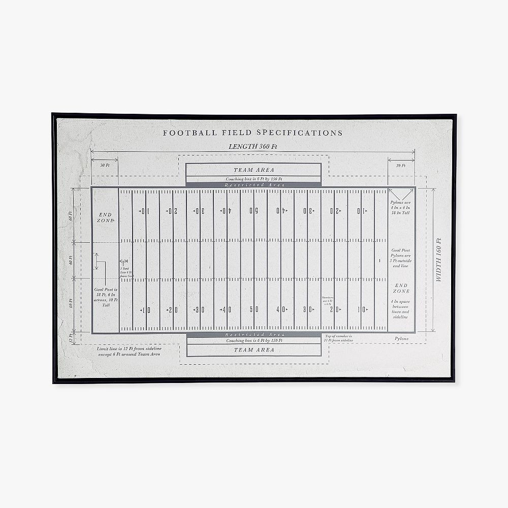 Football Vintage Framed Sports Art | Pottery Barn Teen
