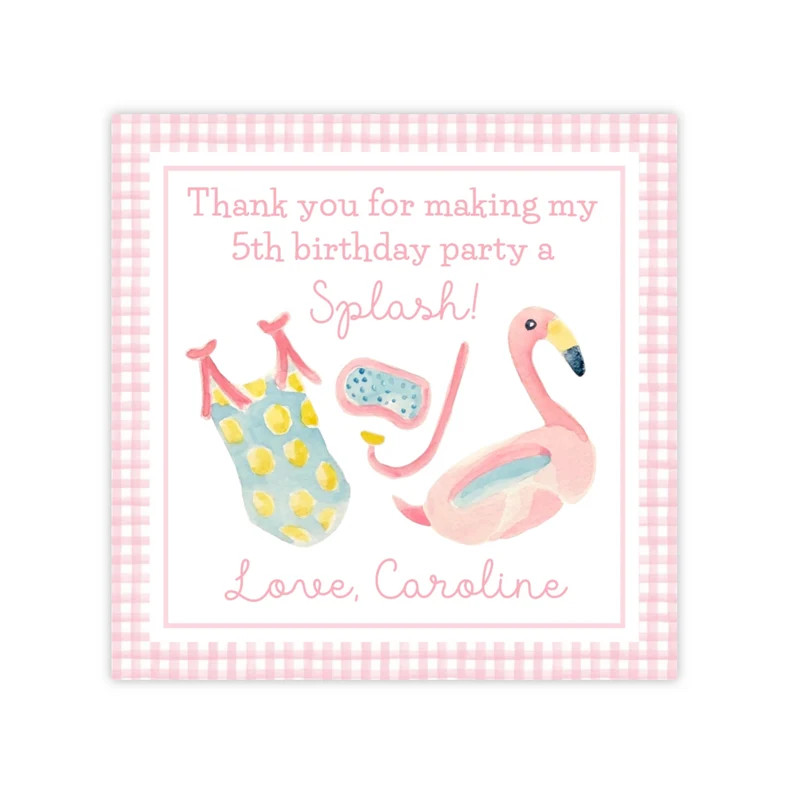 Printable Flamingo Pool Party Favor Tags, Girl Pool Party Favor Tags, Flamingo Pool Party Decorat... | Etsy (US)