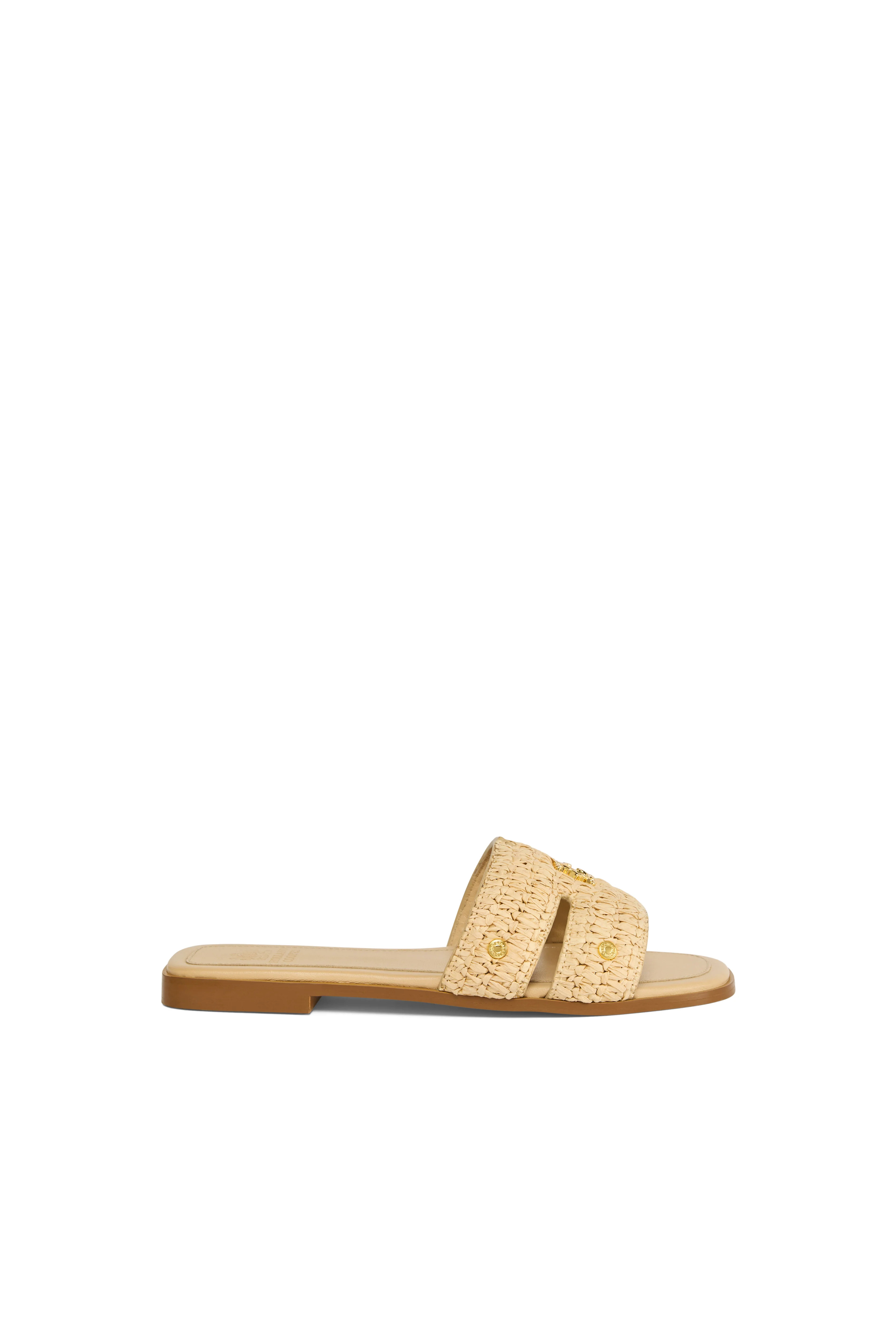 Heraldic Monogram Slides (Natural Straw) | Holland Cooper