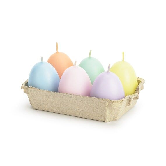 Pastel Easter Egg Candles 6ct Egg Shaped Candles Easter | Etsy | Etsy (US)