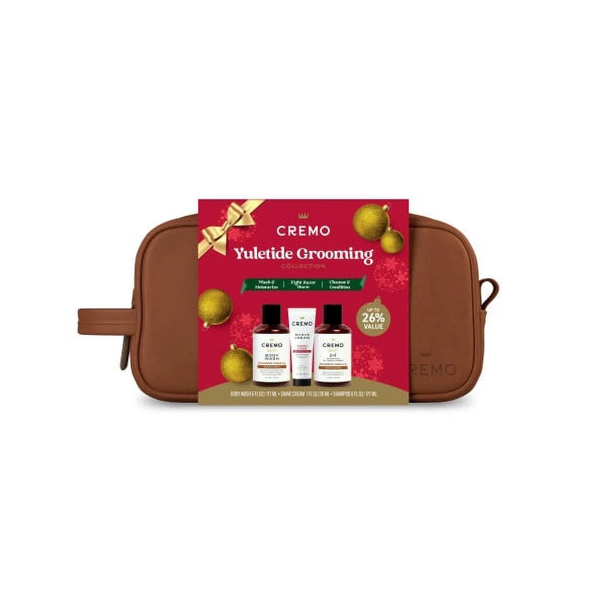 Cremo Yuletide Grooming Men's Gift Set, Includes Shaving Cream, Men's Body Wash, & 2-in-1 Shampoo | Walmart (US)