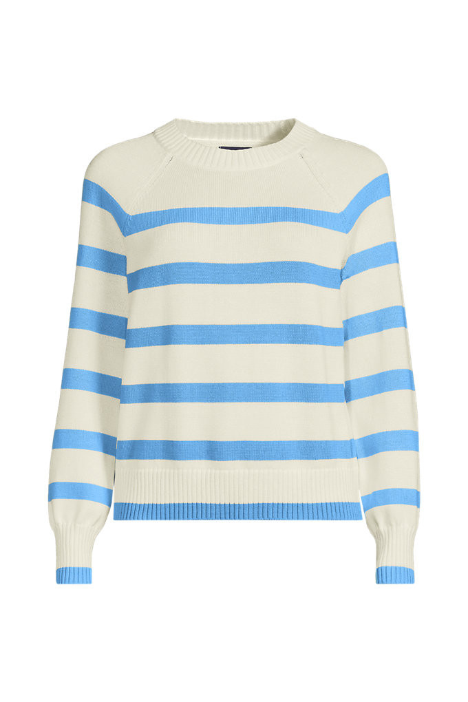 Women's Drifter Raglan Sleeve Easy Fit Sweater - Lands' End - Blue - XS | Lands' End (US)