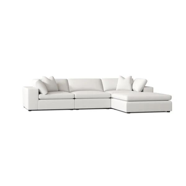 Cameron 133" Wide Reversible Down Cushion Modular Sofa & Chaise with Ottoman | Wayfair North America