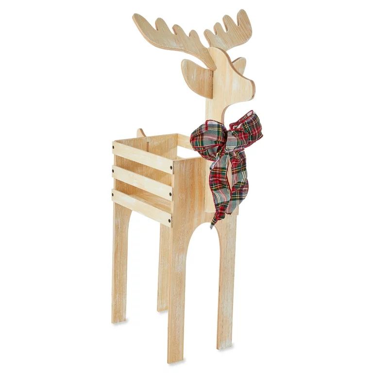 30 in Wooden Reindeer Decor, by Holiday Time | Walmart (US)