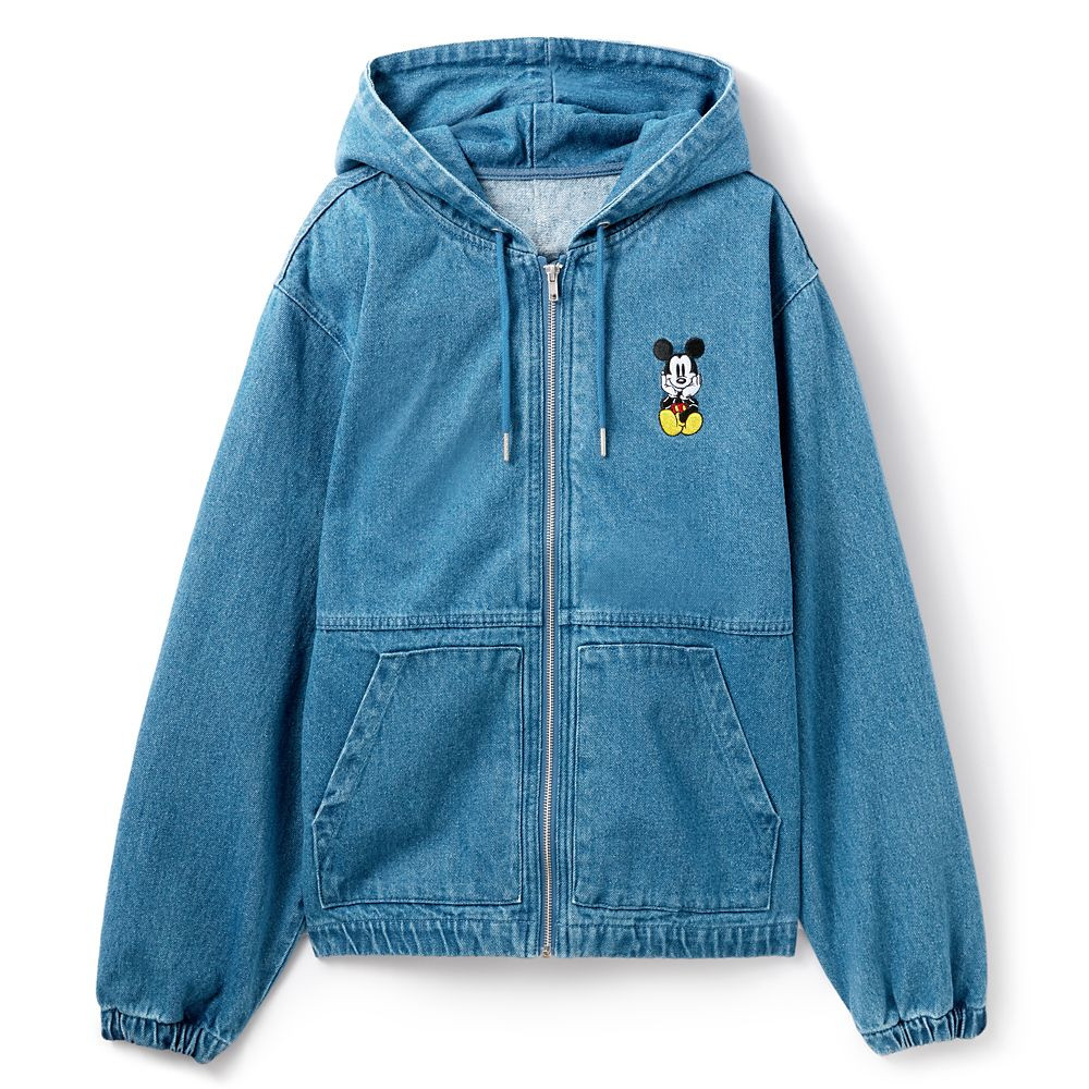 Mickey Mouse Denim Zip Hoodie for Adults | Disney Store