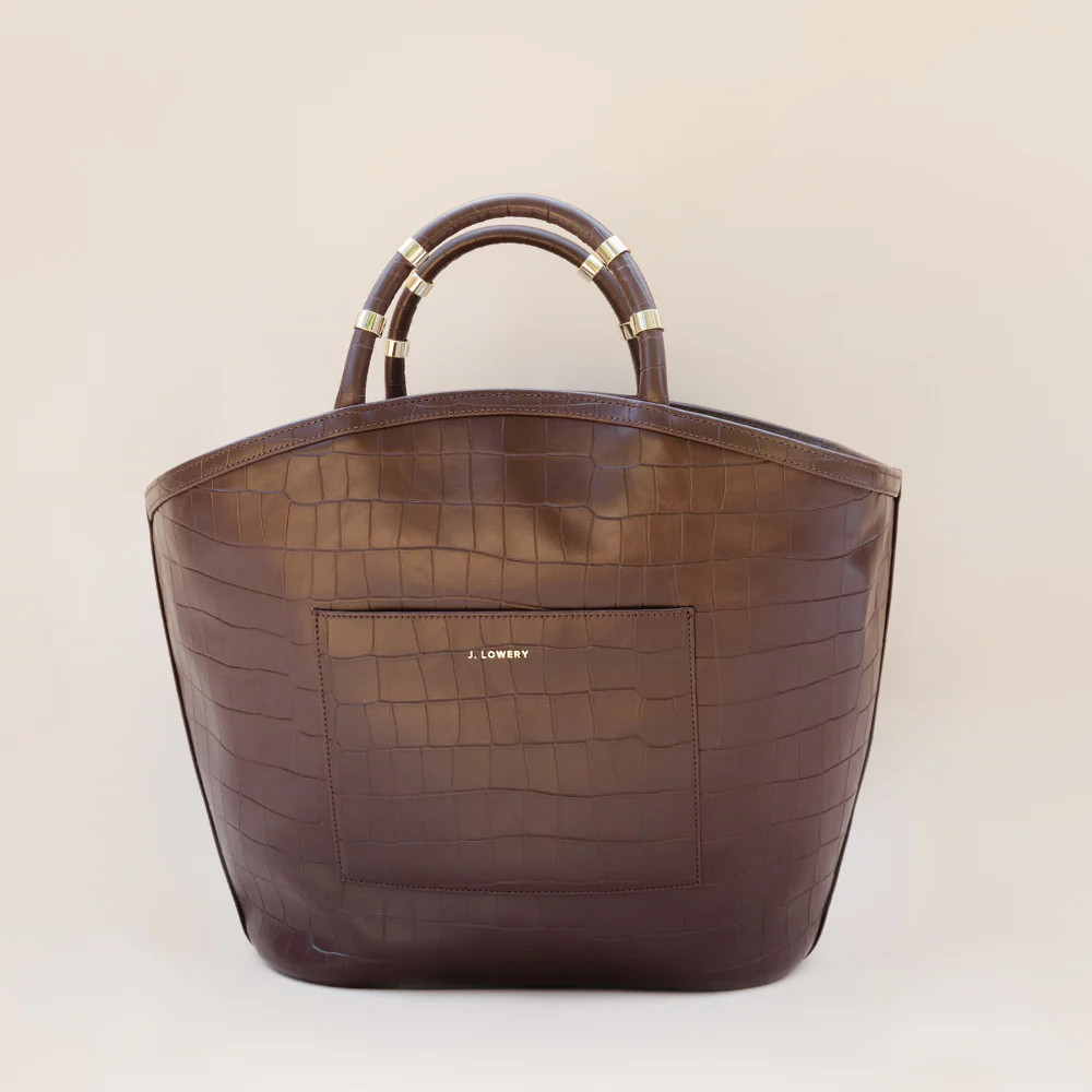 J. LOWERY Croc Leather Tote | J. LOWERY