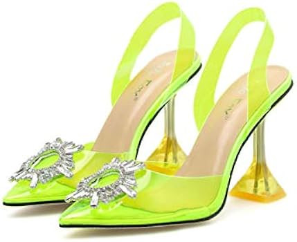 High Heel Sandals with Rhinestone Toe Caps | Amazon (UK)