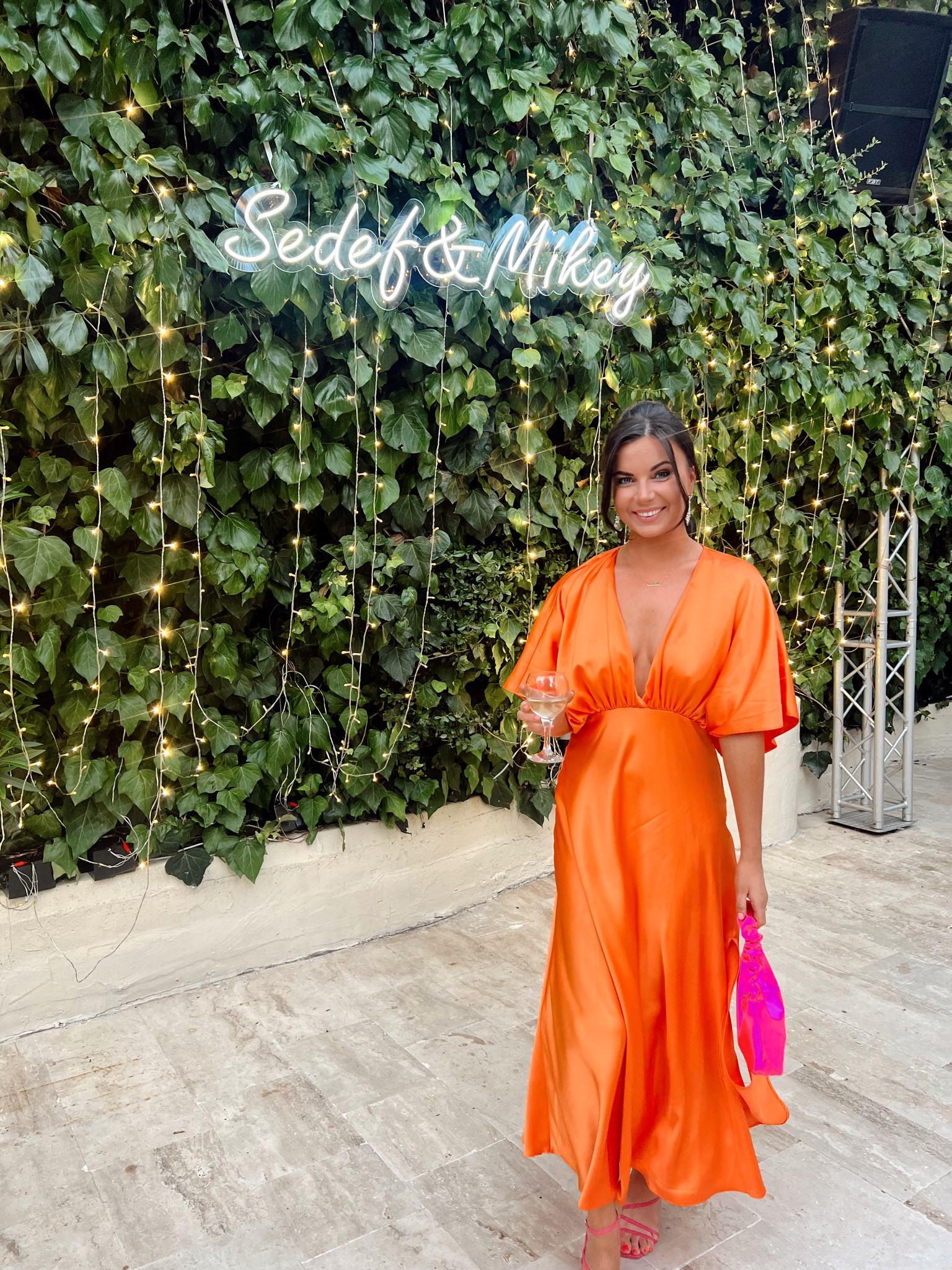 strapless open back dress Orange Jersey Silver Sequin Sleeve Mermaid Prom Dress main image 1