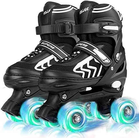 SZHZS Kids Roller Skates for Boys Girls Child Beginners, Adjustable Roller Skates for Youth and Adul | Amazon (US)