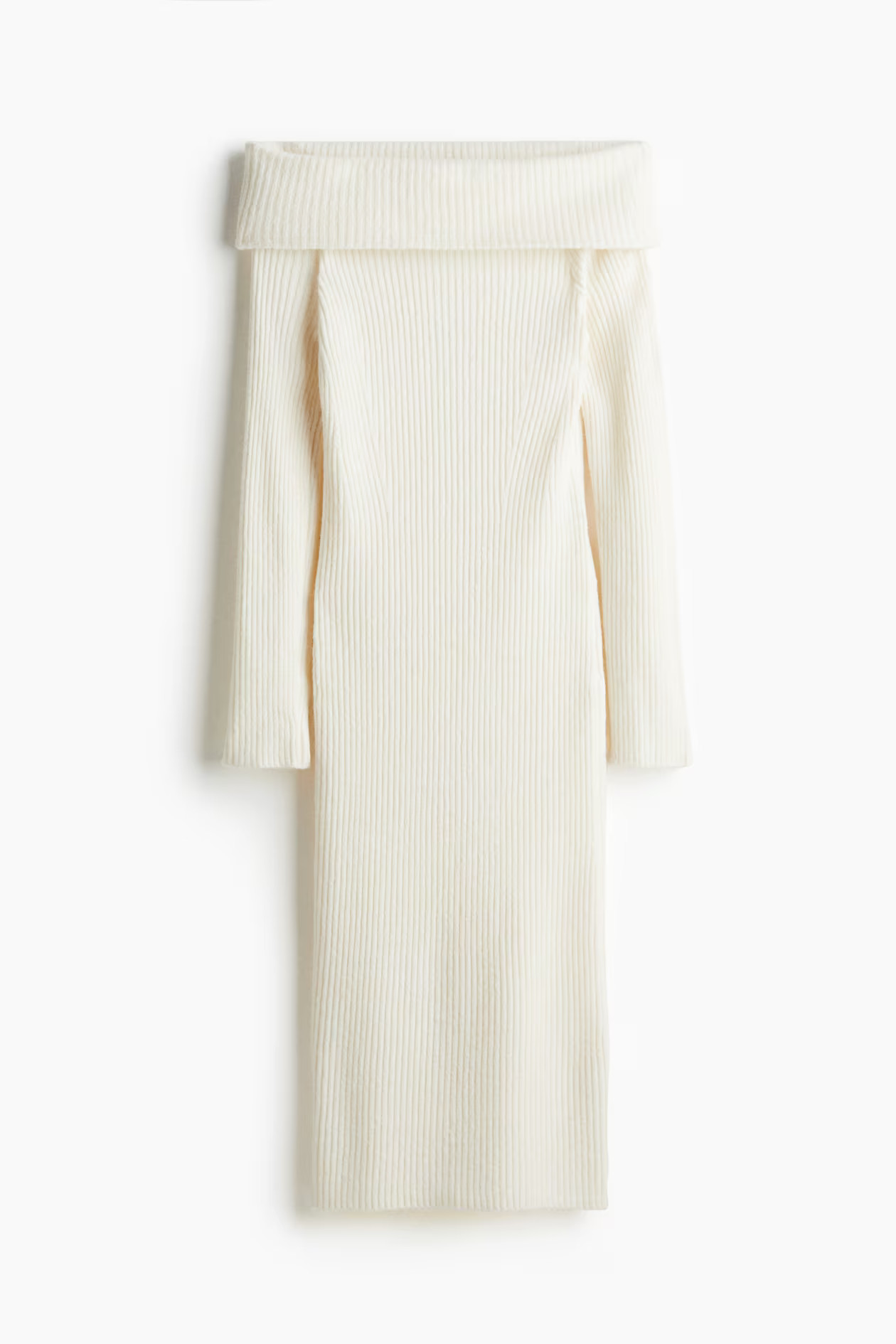 Rib-knit off-the-shoulder dress | H&M (US + CA)