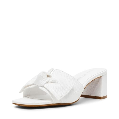 Anne Klein Women's Heeled Sandal Kizmet, White Raffia, 10 | Amazon (US)