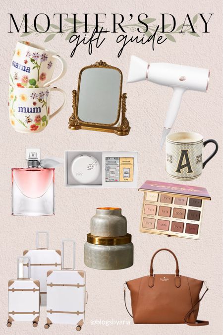Mother’s Day gift guide ✨ coffee mugs / hair dryer / candle / white luggage / eyeshadow palette / handbag / vanity mirror / perfume #ltkhome #ltkbeauty #ltkitbag #ltksalealert #ltkhome #ltkfamily

#LTKGiftGuide #LTKFind #LTKstyletip